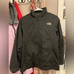 Girls XL NorthFace Jacket (No Hood) It has 2 burn holes on right bottom side.